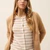 DEBBIE gilet col zippé capuche sahara