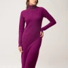 DOLKAR robe col roulé prune