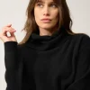 DONATELLA pull col roulé noir