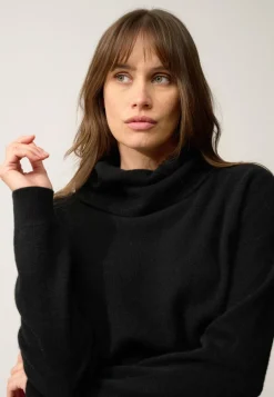 DONATELLA pull col roulé noir