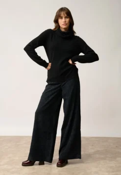 DONATELLA pull col roulé noir
