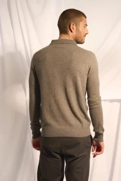 DOUGLAS polo taupe chiné