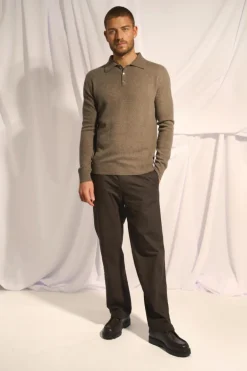 DOUGLAS polo taupe chiné