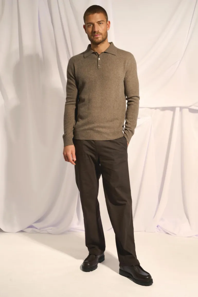 DOUGLAS polo taupe chiné