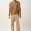 ELLIOT gilet col zippé capuche noisette