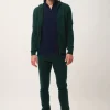 ELLIOT gilet col zippé capuche cyprès
