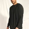 ELLIOT gilet col zippé capuche noir