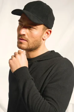 ELLIOT gilet col zippé capuche noir