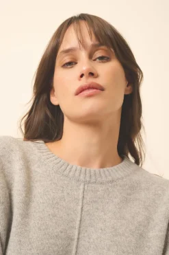 EMMA pull col rond nuage chiné