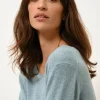FIONA pull col bateau aqua chiné