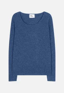 FIONA pull col bateau bleu denim