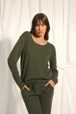FIONA pull col bateau kaki