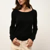 FIONA pull col bateau noir