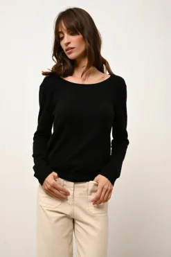 FIONA pull col bateau noir