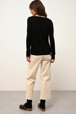 FIONA pull col bateau noir
