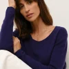 FIONA pull col bateau purple