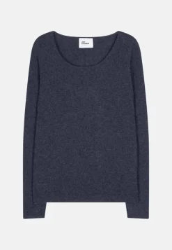 FIONA pull col bateau violet gris chiné