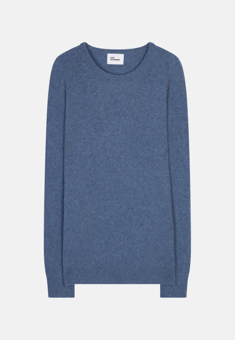 GABIN pull col rond bleu denim