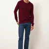 GABIN pull col rond bordeaux