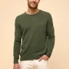 GABIN pull col rond kaki