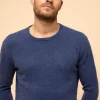 GABIN pull col rond ocean chiné