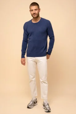 GABIN pull col rond ocean chiné