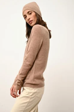 GINGER bonnet camel chiné