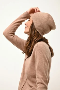 GINGER bonnet camel chiné
