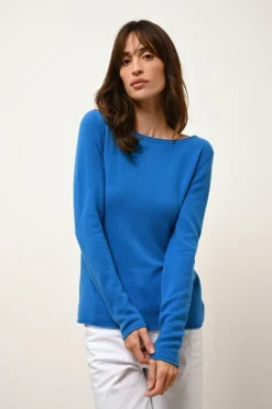 GRACE pull col bateau azur