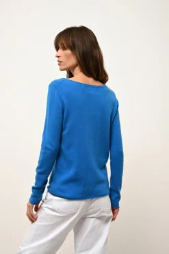 GRACE pull col bateau azur