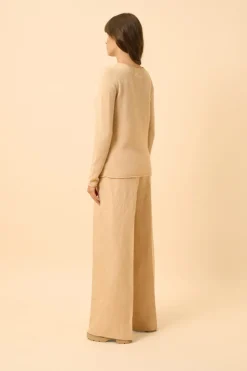 GRACE pull col bateau beige