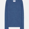GRACE pull col bateau bleu denim