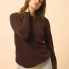 GRACE pull col bateau choco