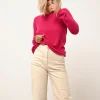 GRACE pull col bateau fuchsia
