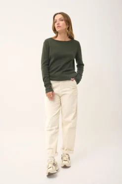 GRACE pull col bateau kaki