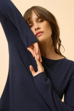 GRACE pull col bateau navy