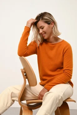 GRACE pull col bateau ocre