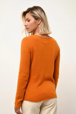 GRACE pull col bateau ocre
