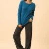 GRACE pull col bateau paon