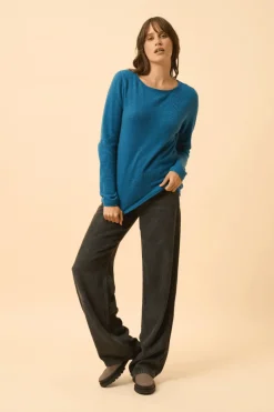 GRACE pull col bateau paon