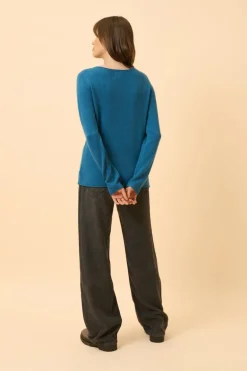 GRACE pull col bateau paon