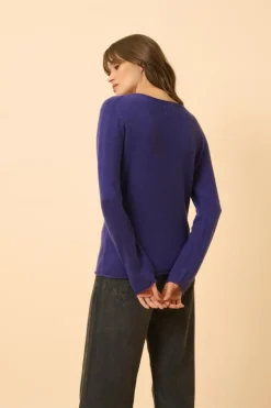 GRACE pull col bateau purple