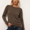 GRACE pull col bateau taupe chiné