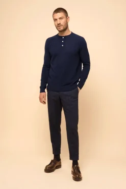 GUZMAN pull col tunisien navy