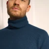 GYALWA pull col roulé bleu pétrole