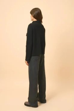 HEKLA veste col chemise noir