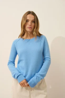 HELEN pull col rond baby blue