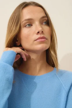 HELEN pull col rond baby blue