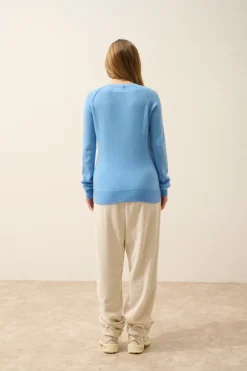 HELEN pull col rond baby blue