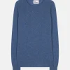 HELEN pull col rond bleu denim